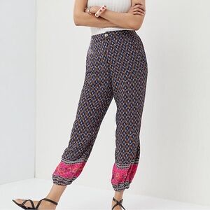 Anthropologie Greta Boho Floral Smocked Balloon-Leg Pants‎ Size 2